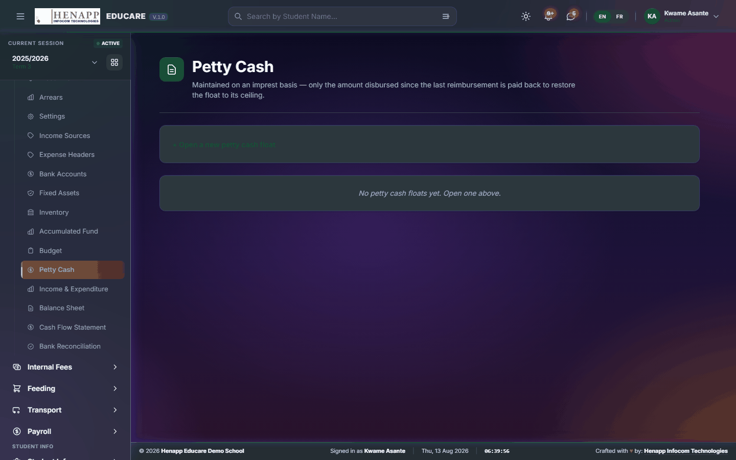 Petty Cash — Finance