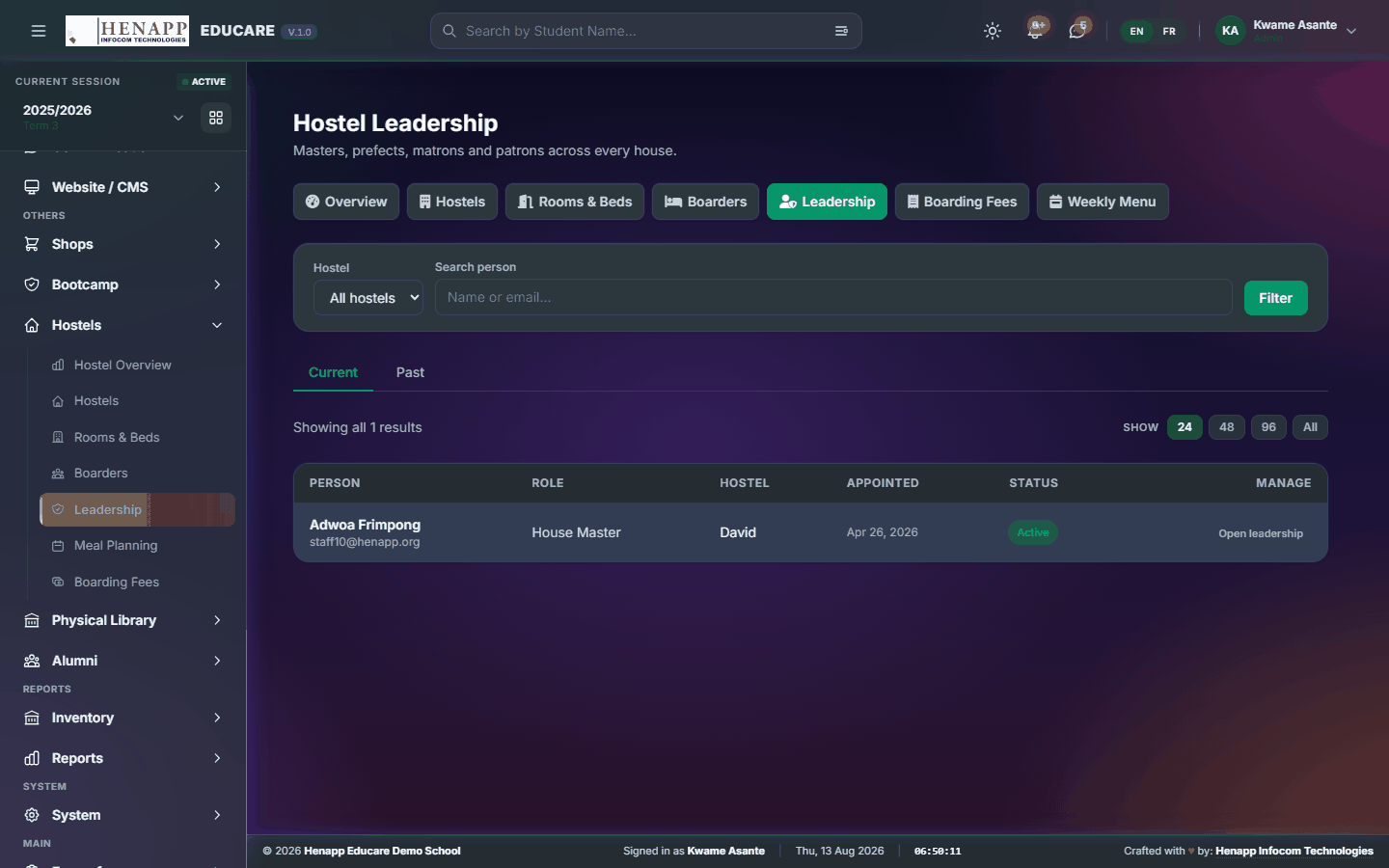 Leadership — Hostels