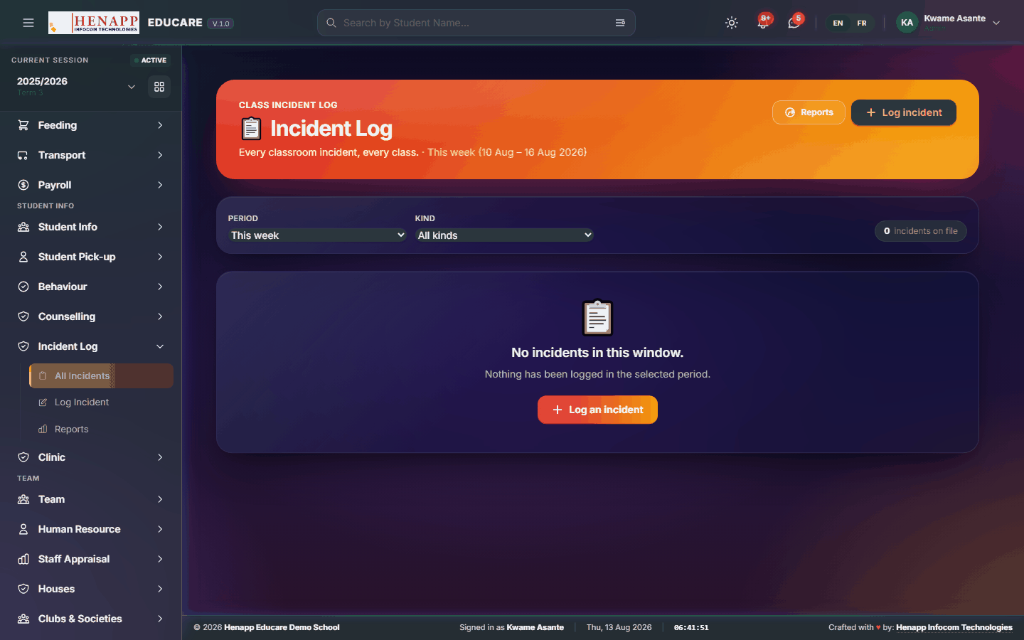 All Incidents — Incident Log