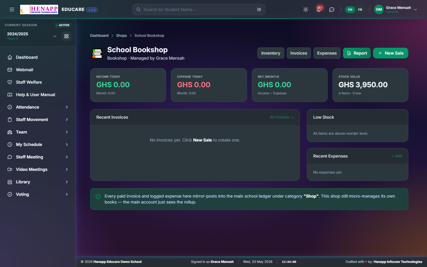 Your shop dashboard — KPIs for the one shop you manage.